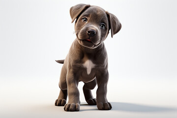 Cane Corso dog on a white background. Adorable animal cartoon portrait illustration.