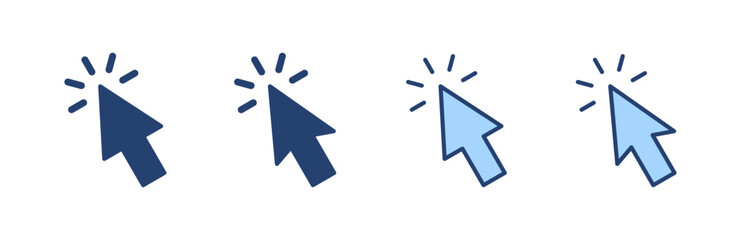 Click icon vector. pointer arrow sign and symbol. cursor icon