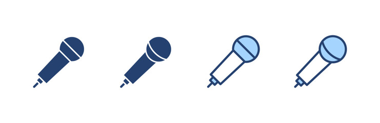 Microphone icon vector. karaoke sign and symbol