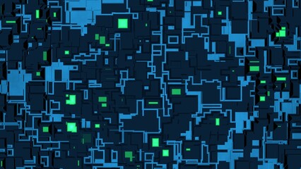 abstract background made of sci-fi style material, neon lighting, 3d rendering