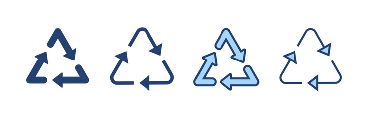 Recycle icon vector. Recycling sign and symbol.