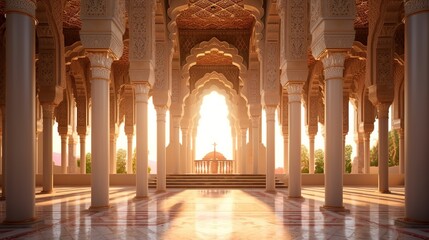 interior of the mosque country - obrazy, fototapety, plakaty