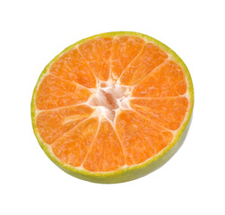tangerine or mandarin fruit with leaves isolated transparent png