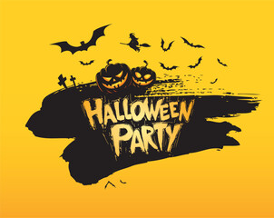 Happy halloween poster. Vector illustration