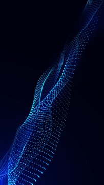 Blue particle crypto blockchain technology background	