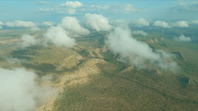 Flying south over Kimbolton Ranges returning to Brrome