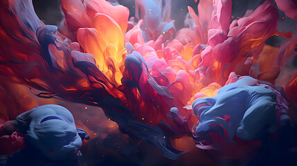 Swirling Vortex of Colorful Motion in Chaotic Flow