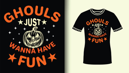 Halloween funny quote retro Typography art for Halloween tshirt graphic with pumpkin vector