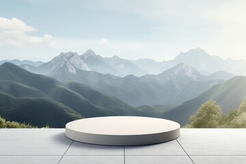 Product podium nature background