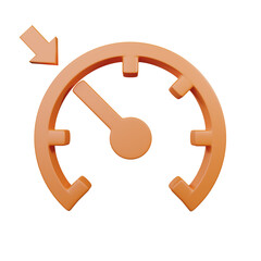 Cruise Control symbol of car or vehicle dashboard icon sign warning light for remind problem. 3d render.