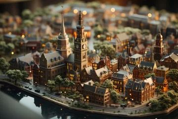 Gordijnen ミニチュア風の都市風景,Generative AI AI画像 © beeboys