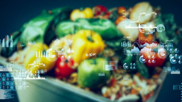 food and statistical data. Food loss. Nutrition. - Powered by Adobe