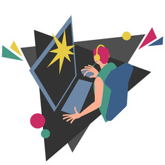 eスポーツを楽しむ男性 © marunouchi