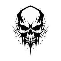 Abstract vector illustration of skull.