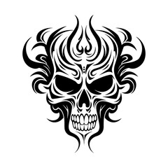 Abstract vector illustration of skull.
