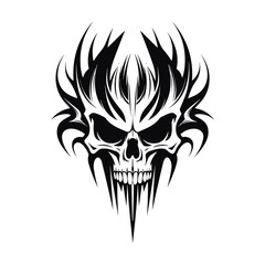 Abstract vector illustration of skull.