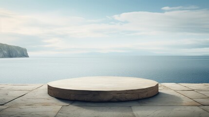 Fototapeta premium Product Podium with sky background