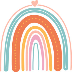 Fototapeta premium Boho Rainbow Element