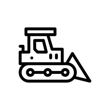 Excavator Line Icon