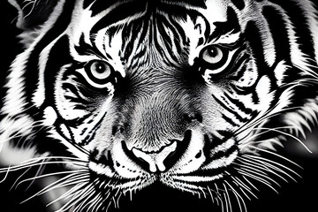 tiger head silhouette.
Generative AI