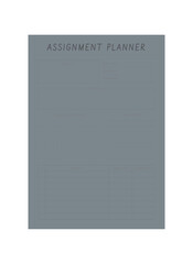 (Grey) Assignments Planner. Minimalist planner template set. Vector illustration.