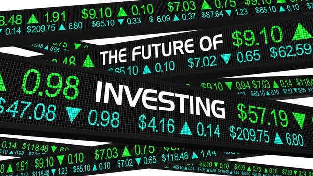 The Future of Investing Stock Market Trading Investment Forecast Outlook 3d Animation