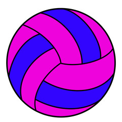 Volley Ball Illustration. Beach Volley. 
