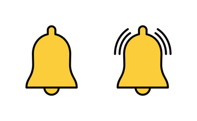 Bell Icon set for web and mobile app. Notification sign and symbol for web site design