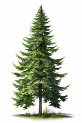 spruce tree isolated on white