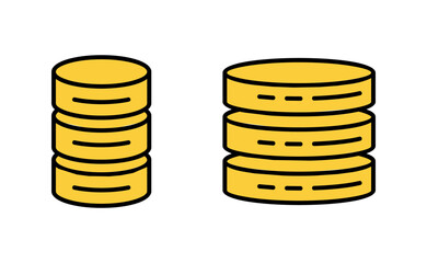 Database icon set for web and mobile app. database sign and symbol