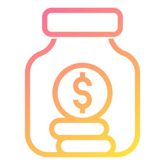 money jar icon illustration