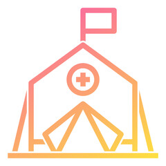 medical tent icon illustration