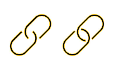 Link icon set for web and mobile app. Hyperlink chain sign and symbol