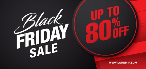 Black friday sale banner layout design