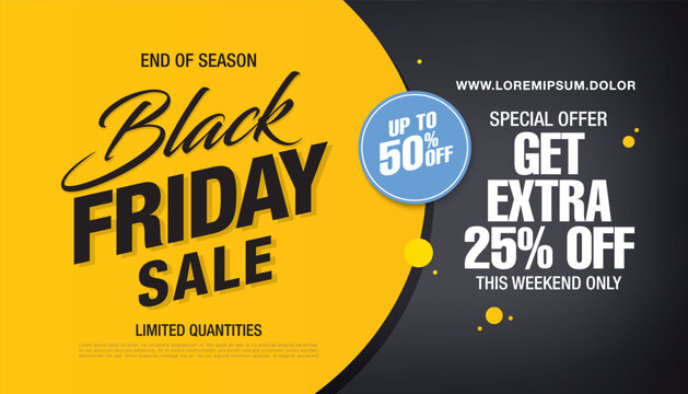 Black friday sale banner layout design