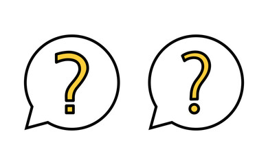 Question icon set for web and mobile app. question mark sign and symbol