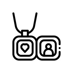 necklace line icon