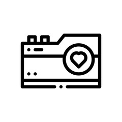 photo camera line icon