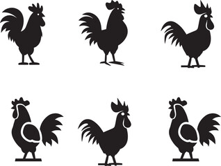 Rooster Vector silhouette illustration