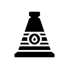 traffic cone glyph icon