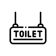 Obraz premium toilet sign line icon