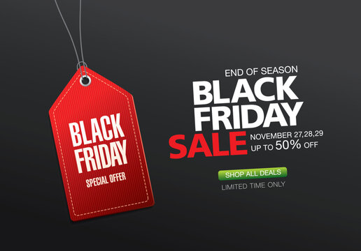 Black friday sale banner layout design