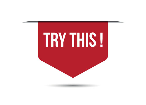 try this red vector banner illustration isolated on white background
