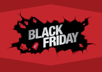 Black friday sale banner layout design