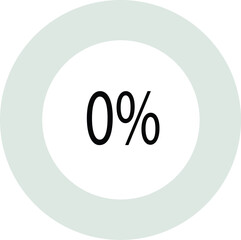 0% Loading. Circle percentage diagrams 0% ready to use for web design, user interface (UI) or infographic, for business , indicator isolated on transparent background.