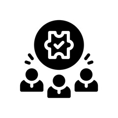 problem solving glyph icon