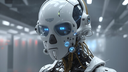 Fototapeta premium robot cyborg soldier