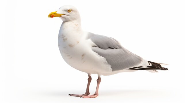 Seagull Beauty: Enchanting Bird on a Pure White Background