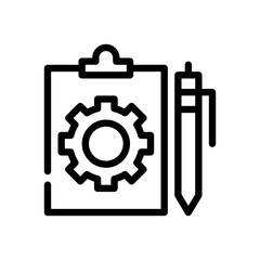 Obraz premium clipboard line icon