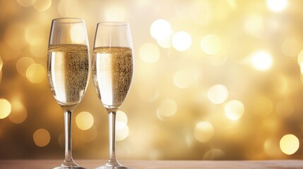 two glasses of champagne